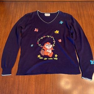 *Last call!* Vintage Rochelle California Forest Animal Sweater M